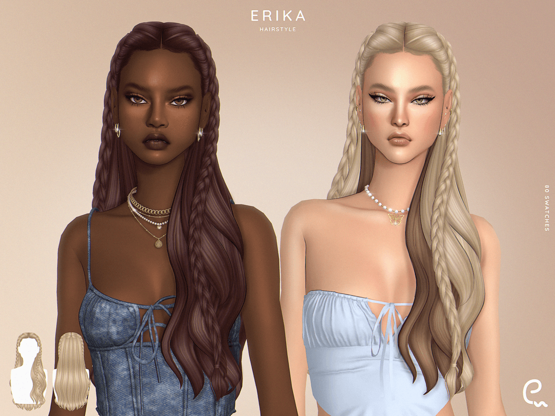 Скриншот мода Прическа Erika Hairstyle